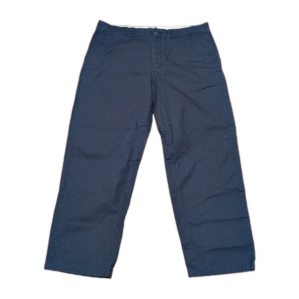 NWT J.Crew Classic Chino Pant Mens 38x32 Navy Blue Cotton Oarsman Relaxed Preppy